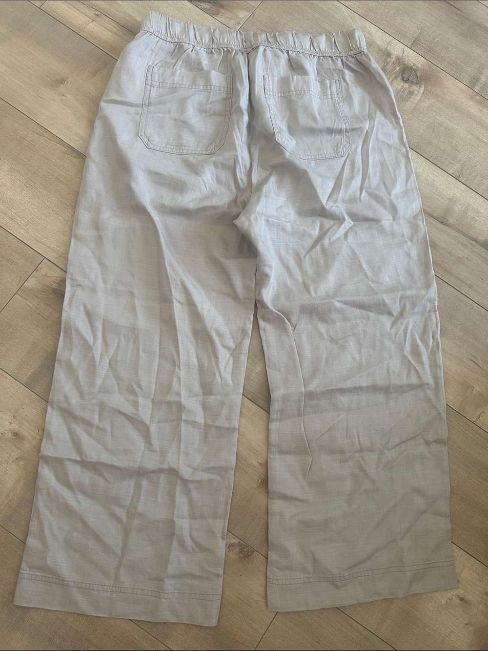 NWT Splendid Wide-Leg Drawstring Chinos - Light Beige Sz M - Picture 8 of 8